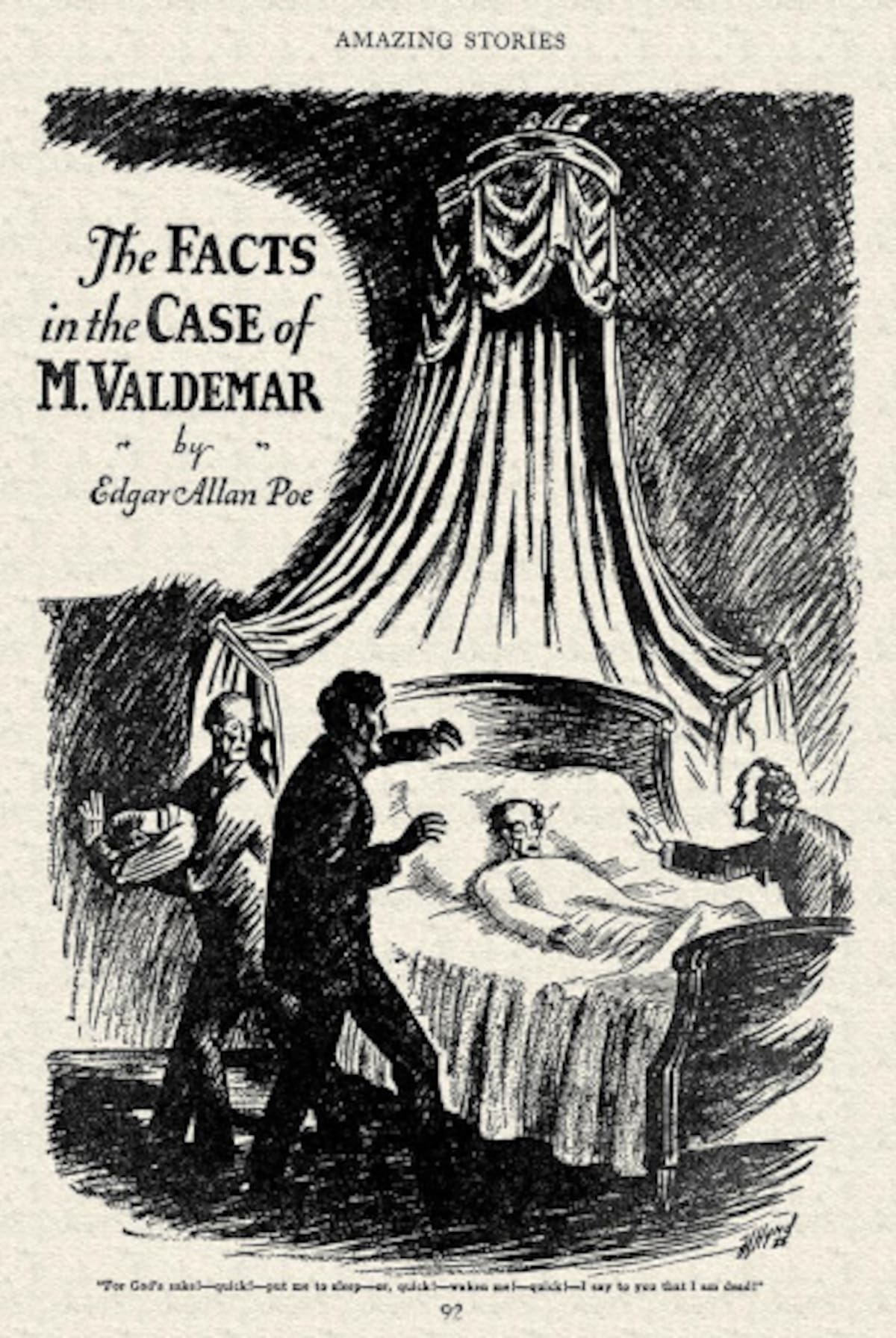 Ilustración de La verdad sobre el caso del señor Valdemar. //Foto: cortesía.