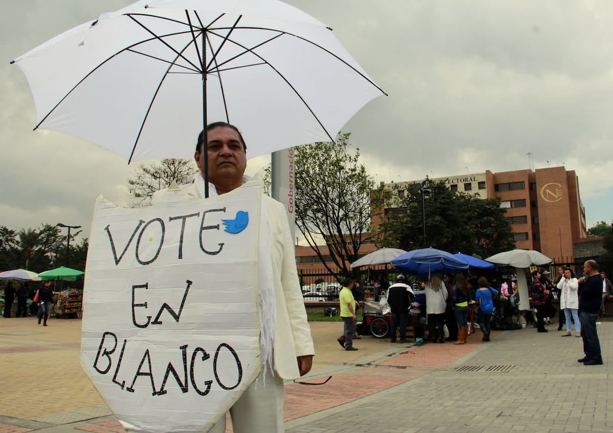 Imagen de referencia del voto en blanco. // Foto: Colprensa - Raúl Palacios
