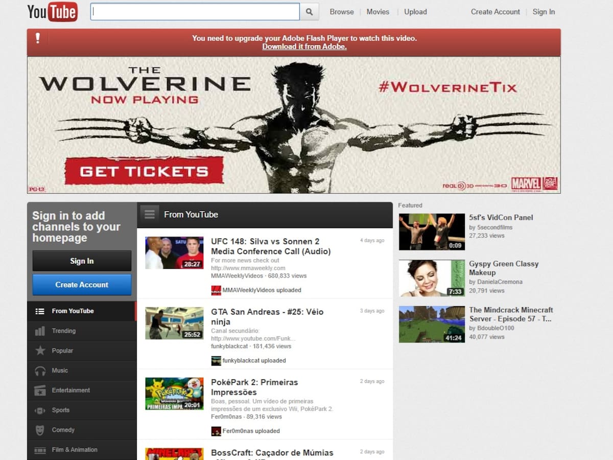 Imagen de Youtube 2012.
