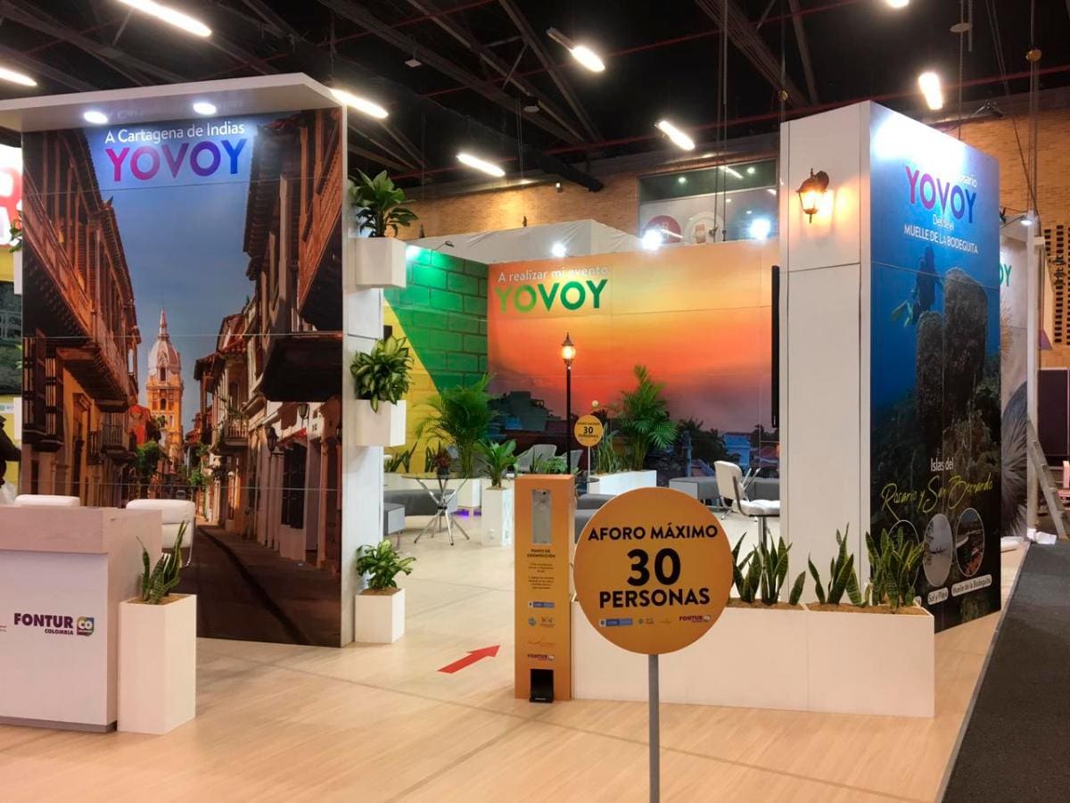 Stand de Cartagena de Indias en la versión número 40 de la Vitrina Turística de Anato, en Corferias (Bogotá). //cortesía