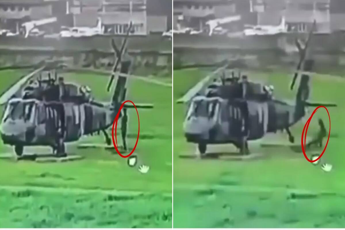 Impactante video: rayo golpeó a soldado que estaba junto a helicóptero militar