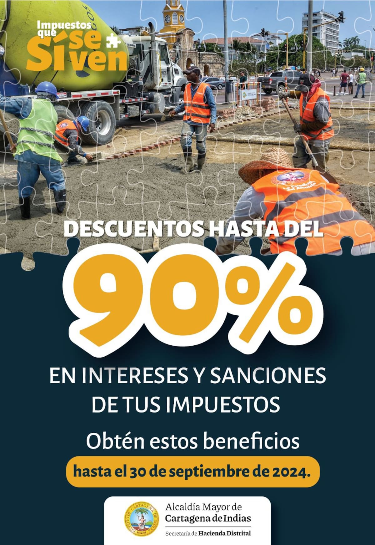 Descuento del 90% en intereses de impuestos de vigencias pasadas. // Cortesía