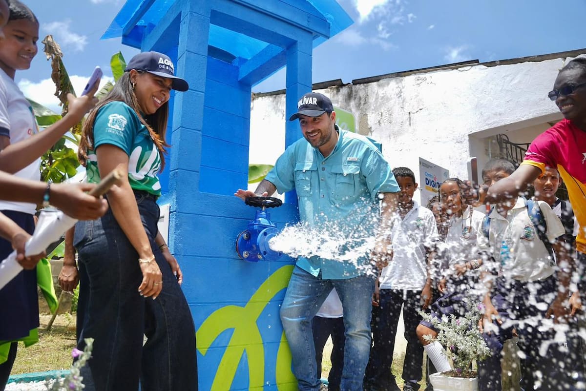 Inauguración del sistema de acueducto en zona rural de El Carmen de Bolívar. // Foto: Gobernación de Bolívar