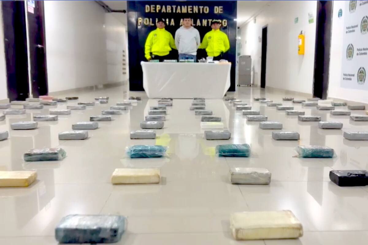 Incautan más de 129 kilos de clorhidrato de cocaína al norte de Barranquilla