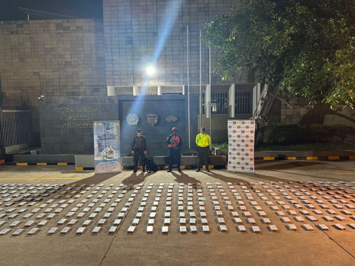 "Con esta incautación se evitó que más de 15 millones de dólares ingresaran a las finanzas de las estructuras narcotraficantes", dice la Armada.