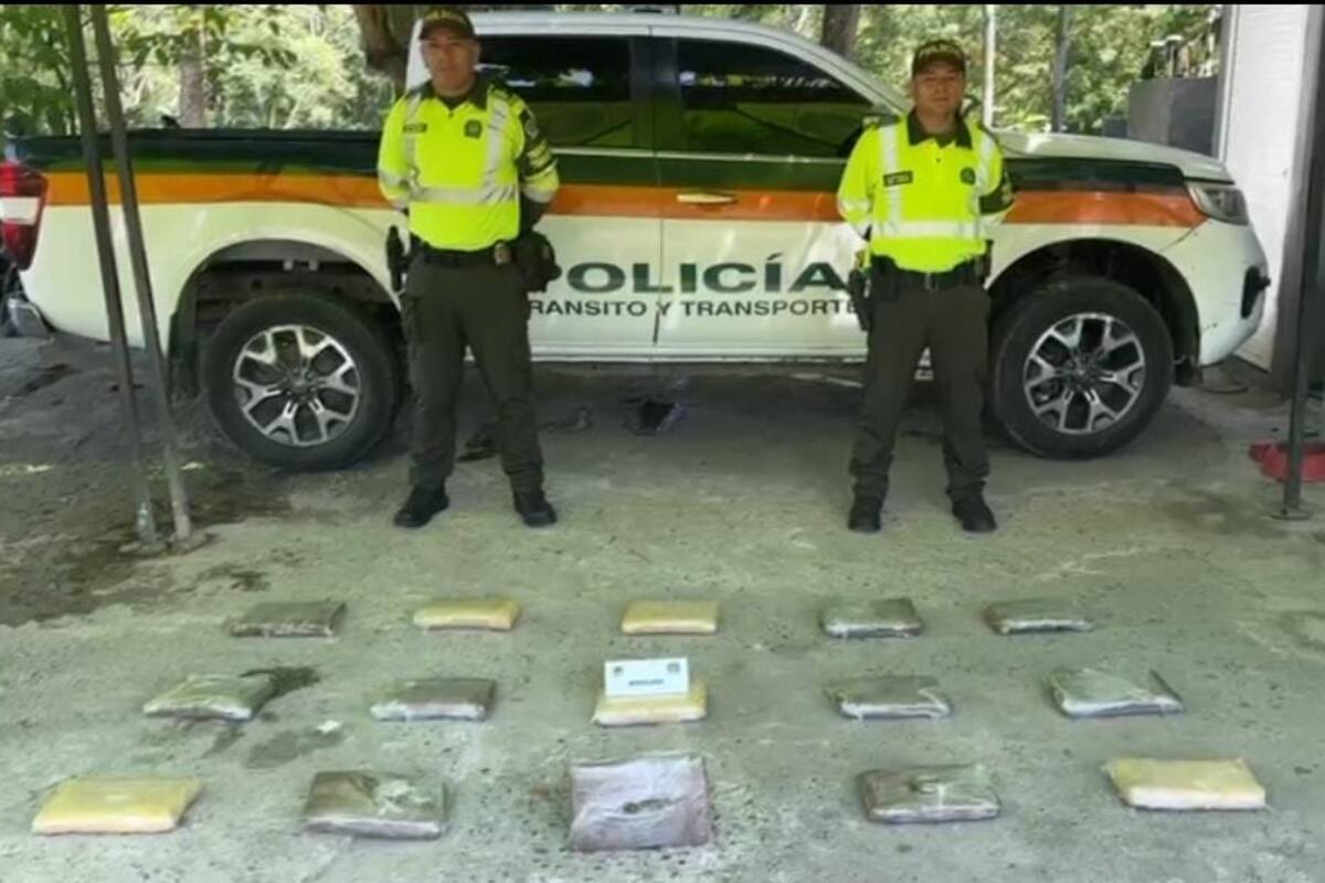 Video: Policía incauta 16 paquetes de marihuana en Turbaco