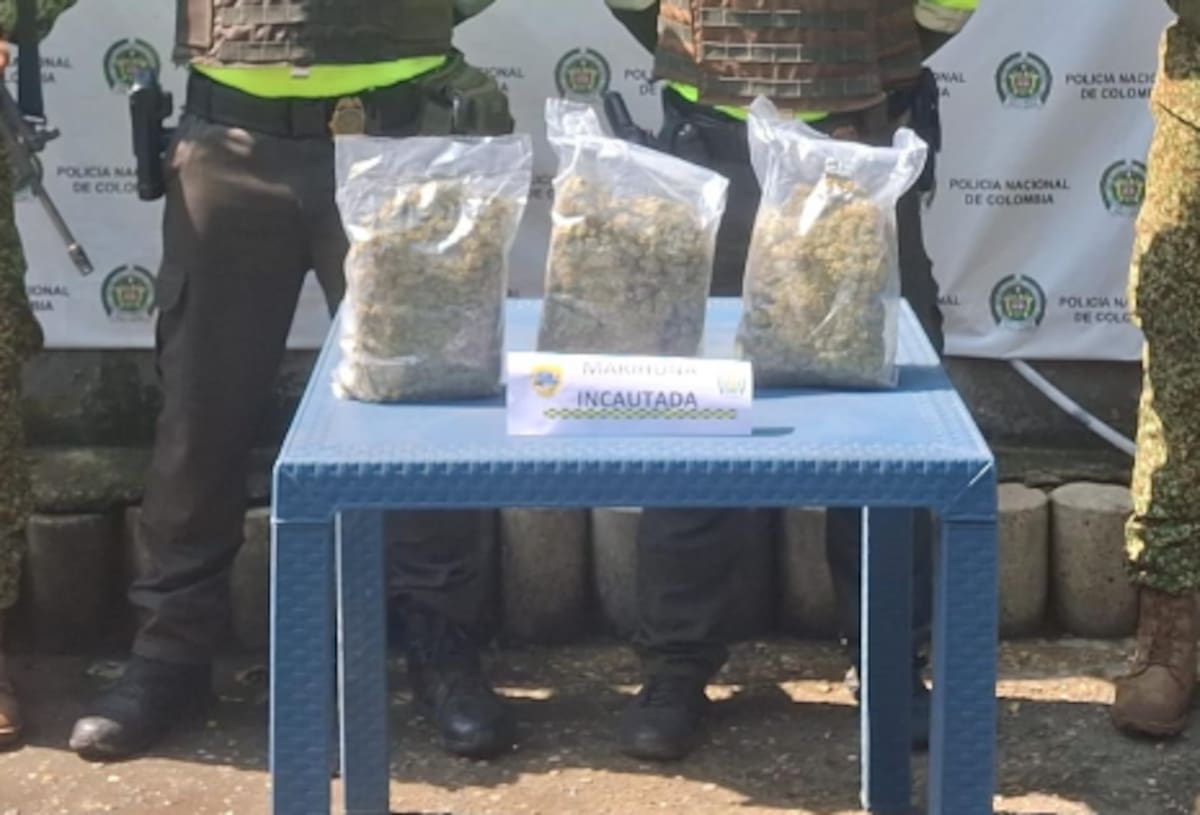 Incautan encomienda con 1.455 dosis de presunta marihuana en vía San Onofre–Cartagena.