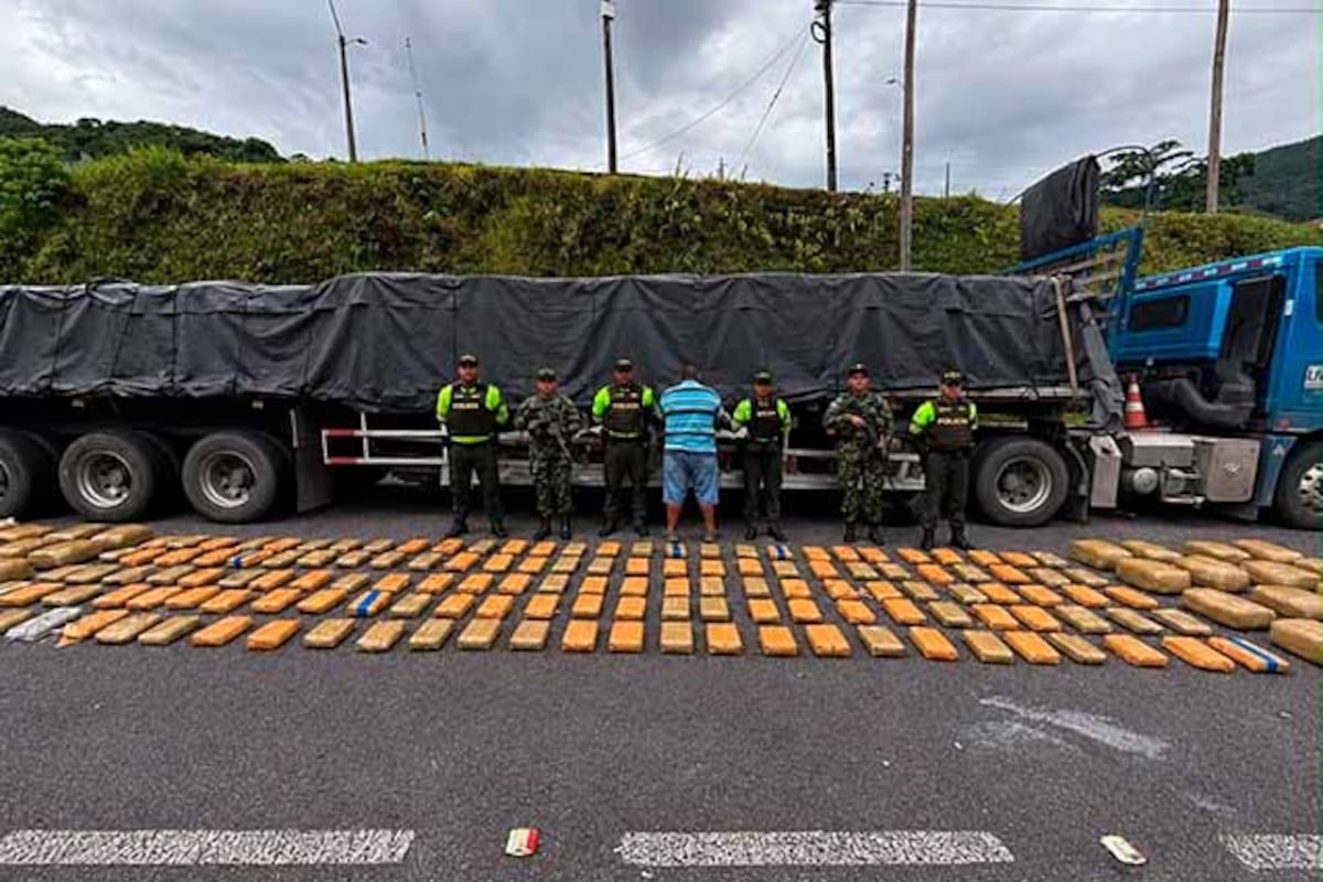 Incautan 332 kilos de marihuana oculta en tractocamión: así descubrieron al conductor