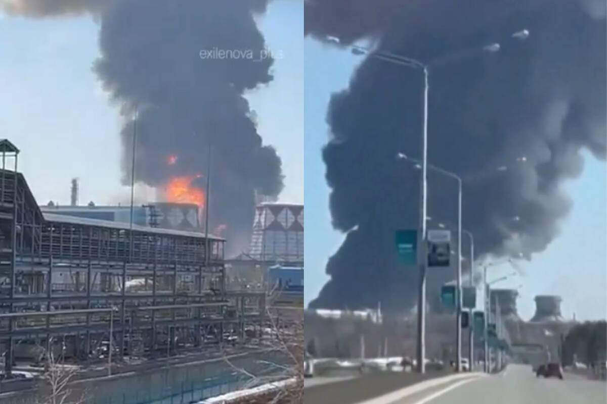 Caos y fuego en Rusia: incendio en planta petroquímica deja víctimas y heridos