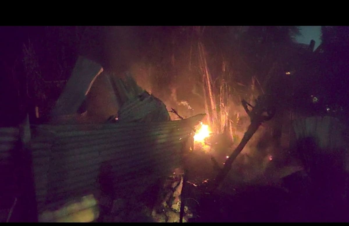 Incendio en el barrio 3 de Junio