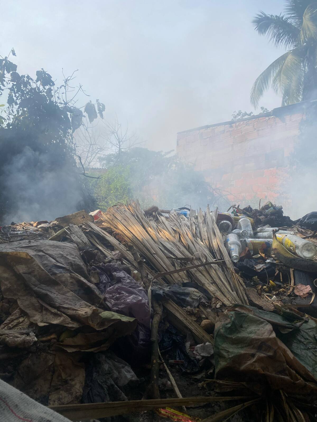 Este es el sector que se incendio en La Boquilla. //Foto: cortesía