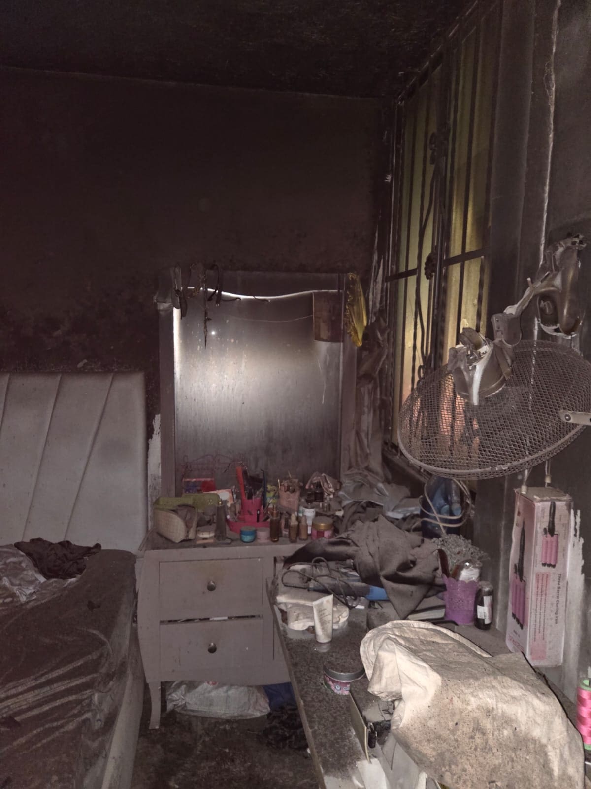 Incendio en Los Corales. // Foto: Cuerpo de Bomberos
