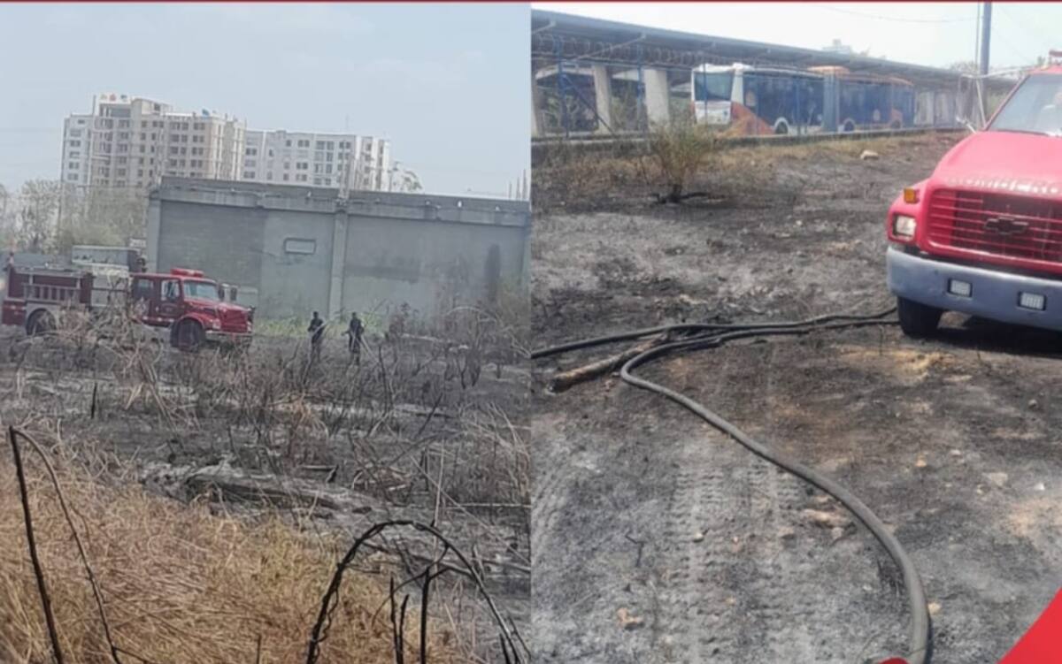 Incendio en Patio Portal de Transcaribe.