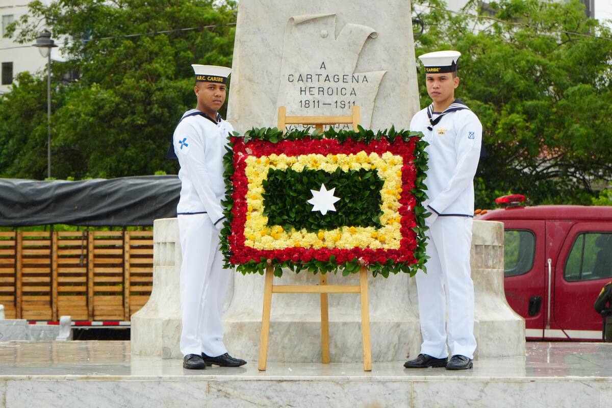Independencia de Cartagena: Ofrenda Floral y Tributo a los héroes