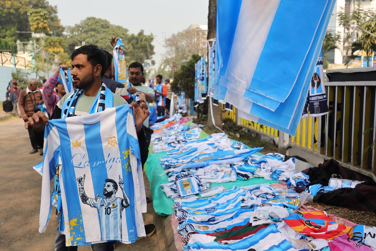 India vive el fanatismo por Lionel Messi debido a su visita al país. //Foto, EFE: Piyal Adhikary