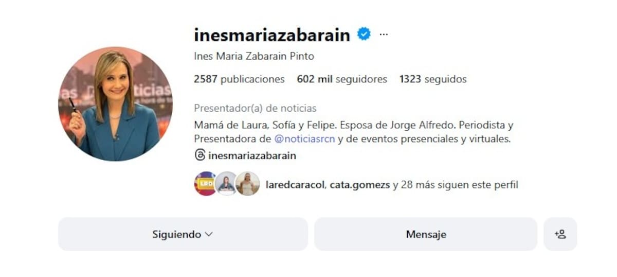 El mensaje indirecto de Inés María Zabaraín en medio del escándalo. // Foto tomada de IG @inesmariazabarain