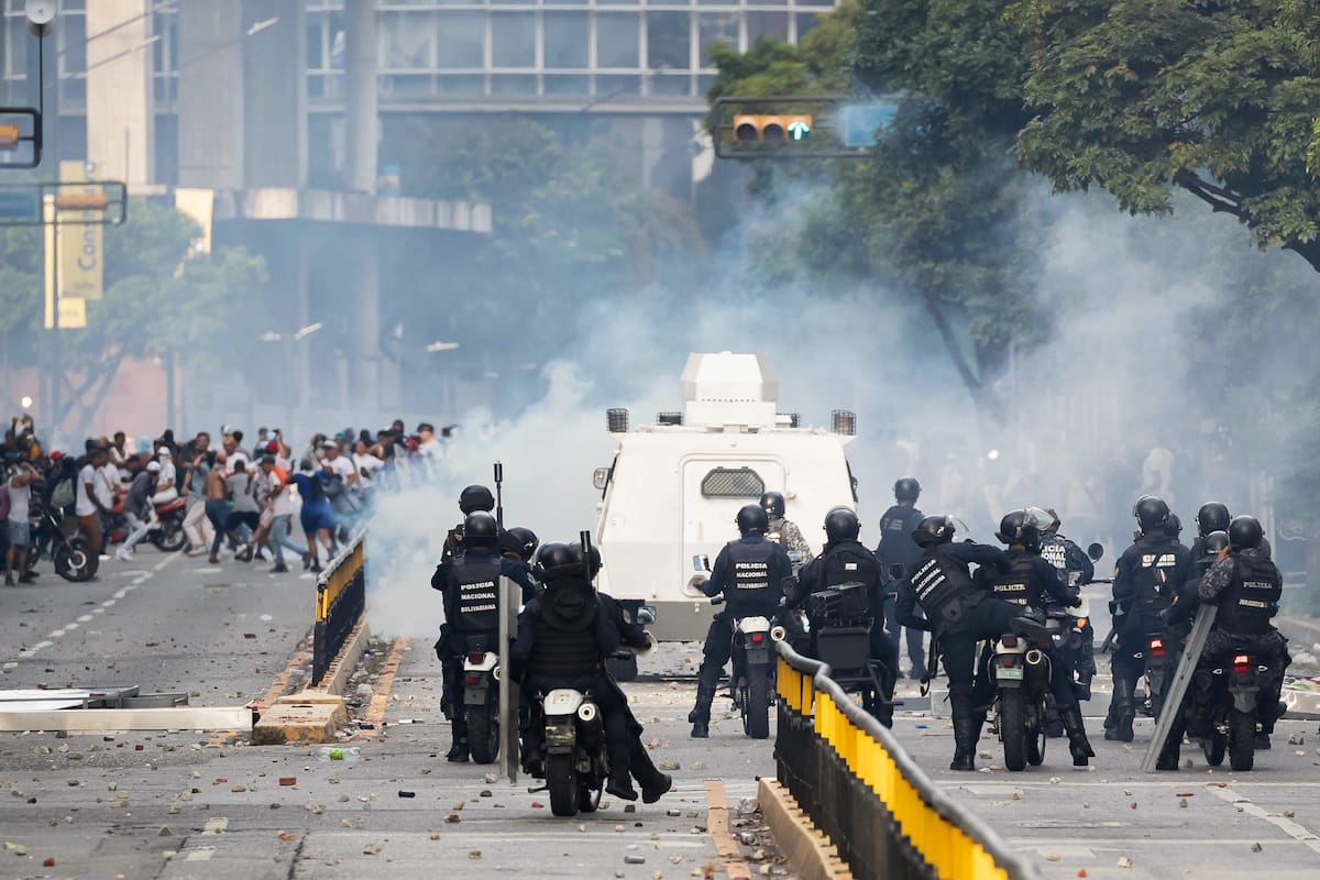 Protestas en Venezuela contra de los resultados de las elecciones presidenciales del pasado 28 de julio. //EFE