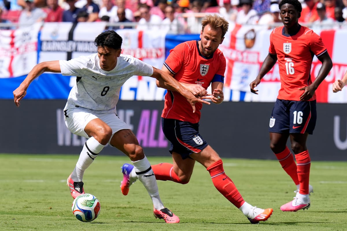 La Selección de Inglaterra derrotó a la Selección de Nueva Zelanda en amistoso previo al inicio del Mundial 2026. //Foto, AP: Chris O'Meara