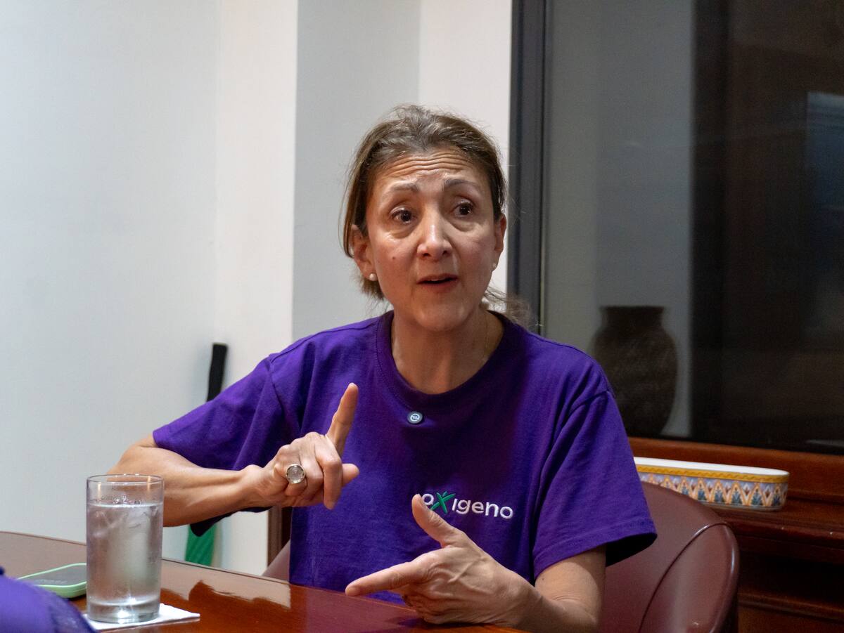 Ingrid Betancourt resaltó que su ubicación en el octavo lugar responde a una estrategia interna para “empujar” el crecimiento electoral del partido. // Foto: Diego Fierro.