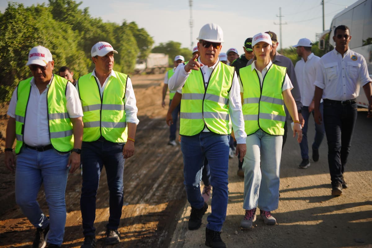 Inician obras en la vía a Barú. // Foto: cortesía - Alcaldía de Cartagena.