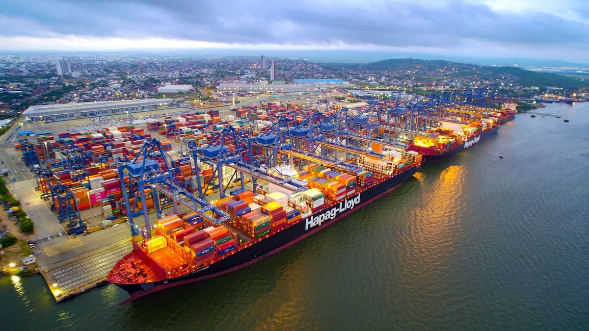 Vista de los muelles de la Terminal de Contenedores de Cartagena, Contecar, perteneciente al Grupo Puerto de Cartagena. // Archivo