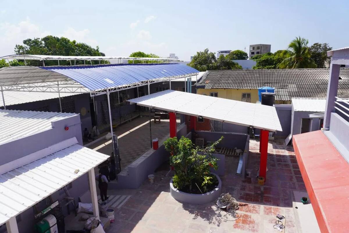 Obras en Institución Educativa María Reina, en Cartagena, con 95% de avance