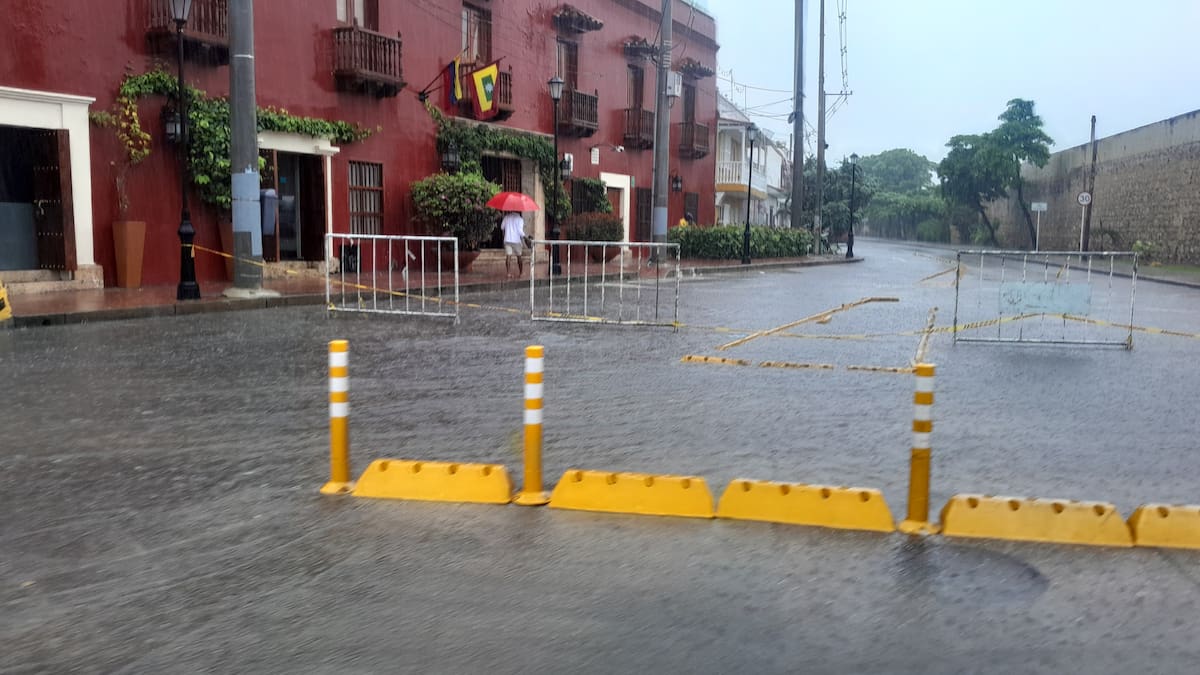 Intensas lluvias en Cartagena. // Foto: Julio Castaño - El Universal