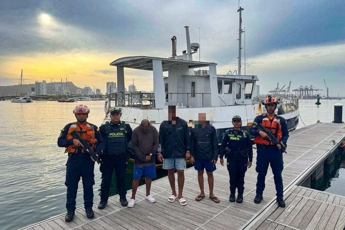 Frustran intento de robo de yate en la bahía de Cartagena: hay 4 capturados
