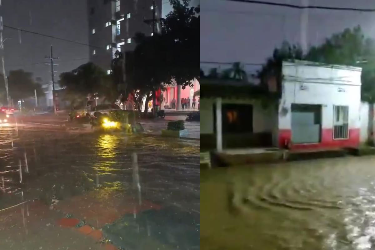 Continúan las fuertes lluvias con tormenta eléctrica en Santa Marta: nuevas inundaciones