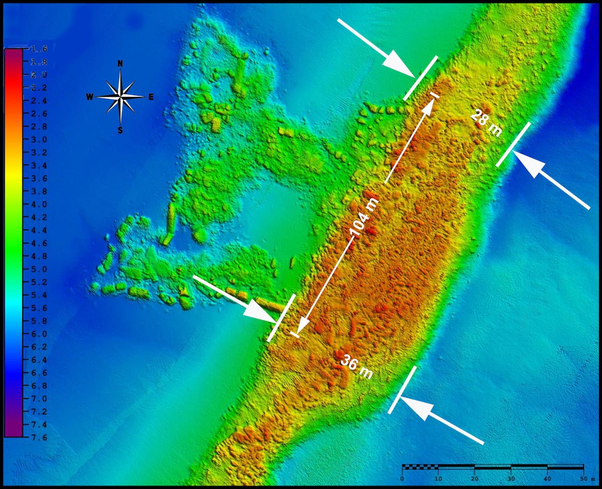 La Escollera de Bocagrande, sobre las ruinas del Fuerte San Matías, en el centro de La Boca. //Fotos: Grupo de Investigación.