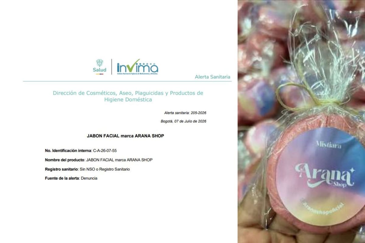 Invima alerta sobre el Jabón Facial Arana Shop por venta ilegal