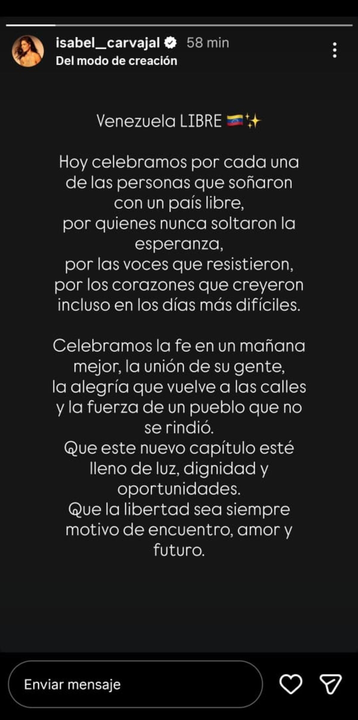 Isabel Carvajal también se pronunció sobre la captura de Nicolás Maduro