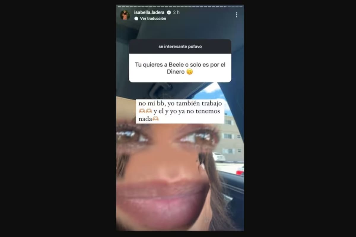 Isabella Ladera confirmó en octubre su separación de Beéle. //Foto: captura de pantalla.