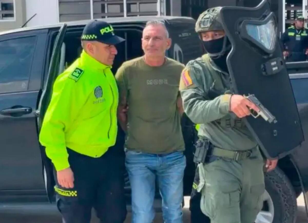 El ciudadano italiano Lorenzo Dei Meneghetti, capturado en Colombia, es requerido por la Justicia de su país por narcotráfico. // Foto: Policía Nacional de Colombia.