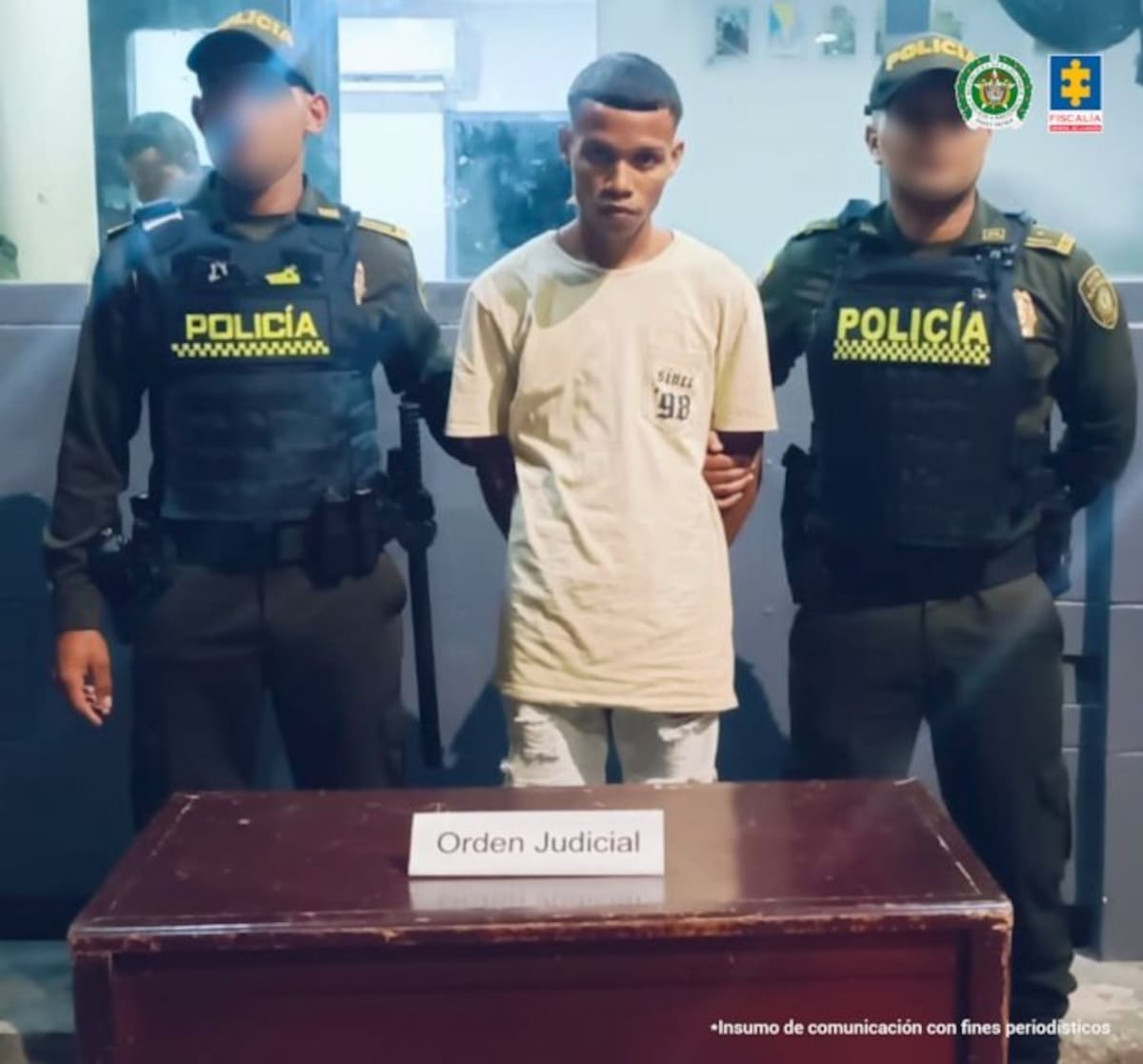 Alias 'Jaidersito' fue hallado responsable de los delitos de homicidio, hurto calificado y fabricación, tráfico, porte o tenencia de armas de fuego, accesorios, partes o municiones.