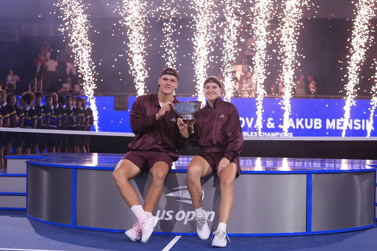 Karolina Muchova y Jakub Mensik conquistaron el dobles mixtos del US Open