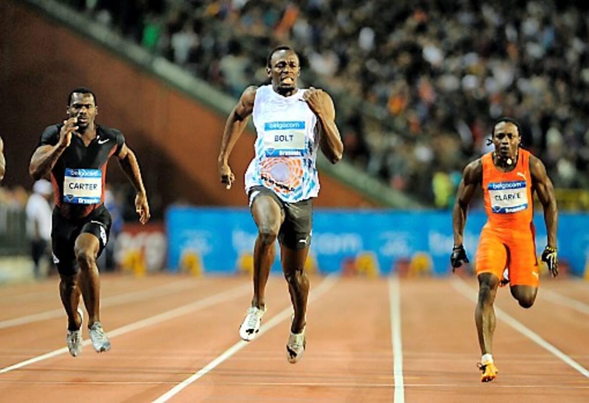 El jamaiquino Usain Bolt confirmó ayer que no tiene rival en los 100 metros. AFP