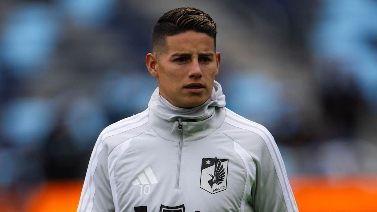 James Rodríguez estuvo presente en el segundo partido de Minnesota United en la MLS. //Tomada de redes sociales: @MLS