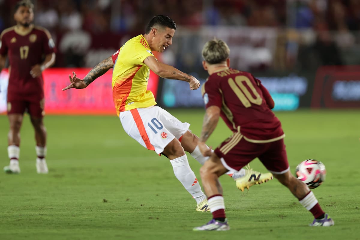 James Rodríguez fue determinante en el partido entre Colombia y Venezuela. //Foto, EFE: Ronald Peña R