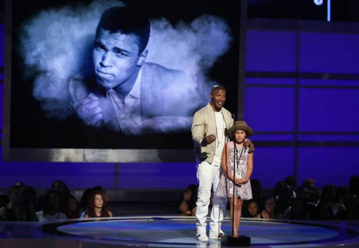 Jamie Foxx en homenaje a Alí.