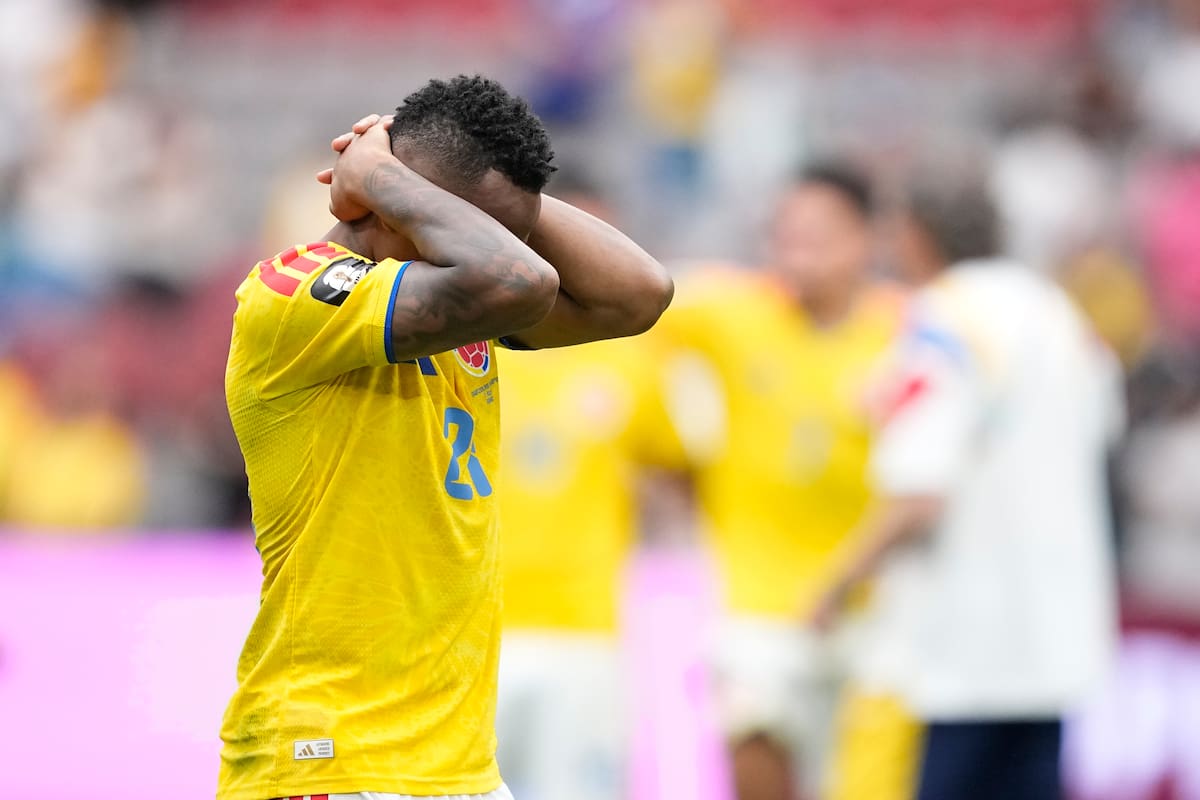 Jáminton Campaz ha sido señalado por la derrota de Colombia debido a la chance que erró el jugador ante Suiza en los octavos de final del Mundial. //Foto, AP: Lindsey Wasson