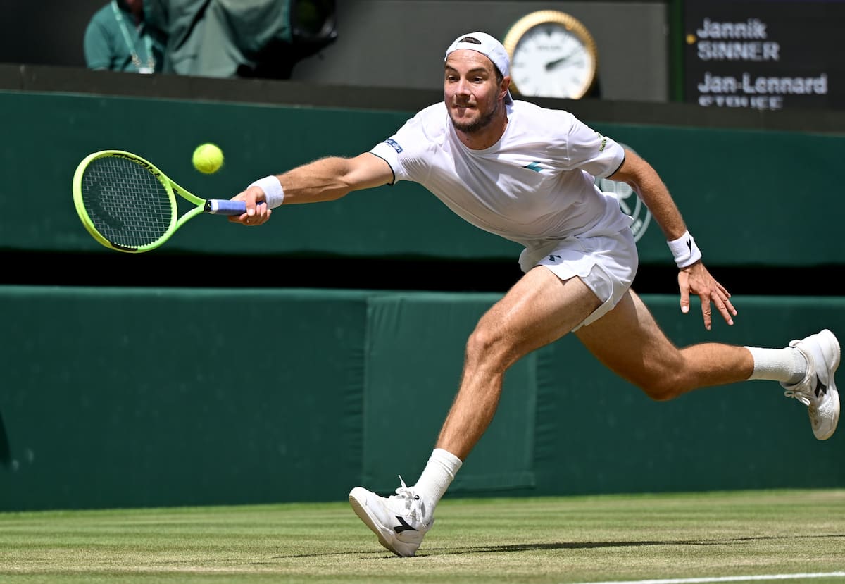 El alemán Jan-Lennard Struff cayó en los cuartos de final de Wimbledon ante Jannik Sinner. //Foto, EFE: DANIEL HAMBURY