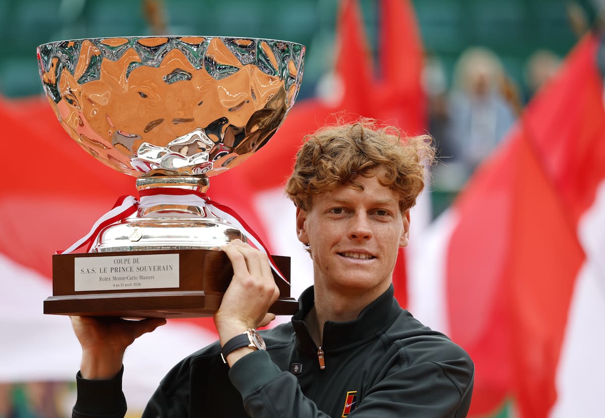 Jannik Sinner conquistó el Masters 1.000 de Montecarlo. //Foto, EFE: SEBASTIEN NOGIER