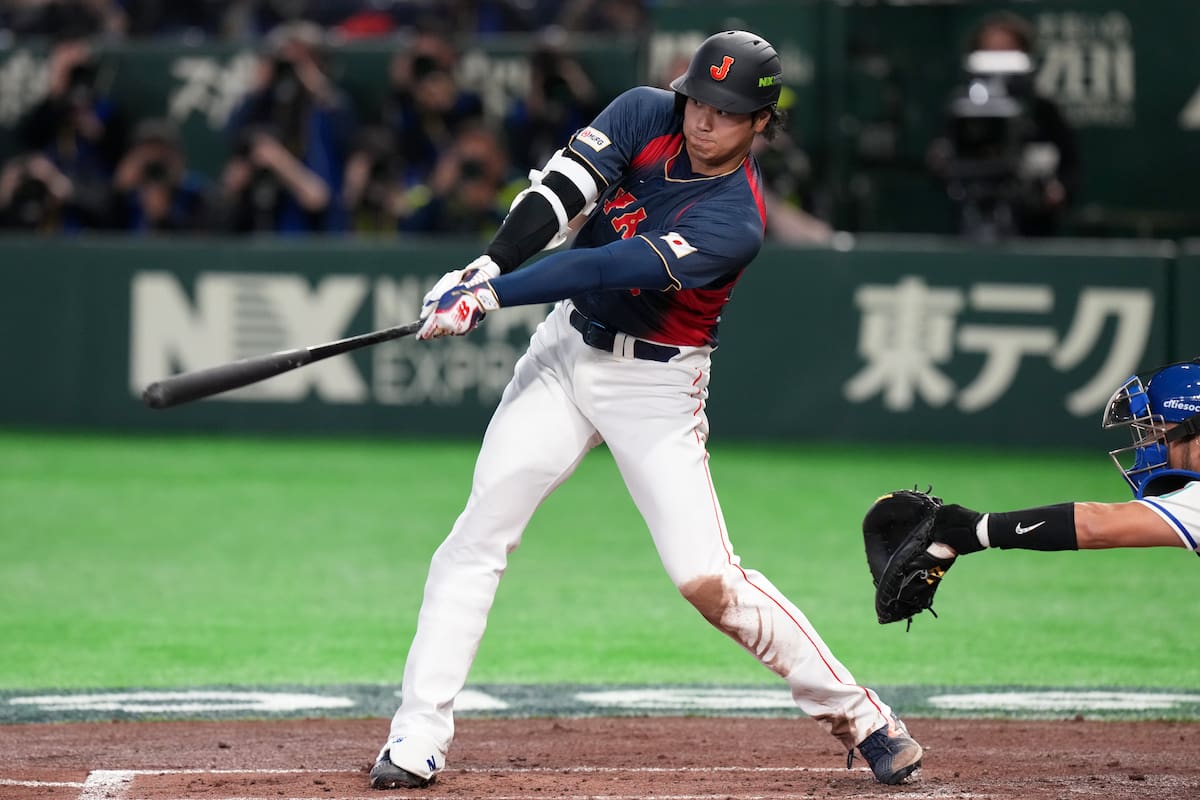 Shohei Ohtani bateó un Grand-Slam en el partido en el que Japón venció a Taiwán en el Clásico Mundial de Béisbol. //Foto, AP: Eugene Hoshiko