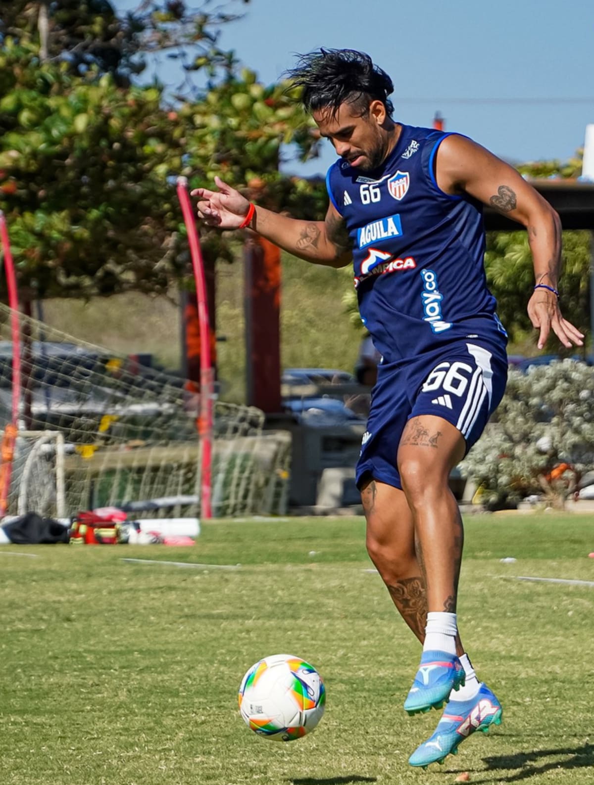 Javier Báez, defensa paraguayo que fue convocado por el técnico César Farías para el partido de este sanado ante Unión Magdalena.//Cortesía.