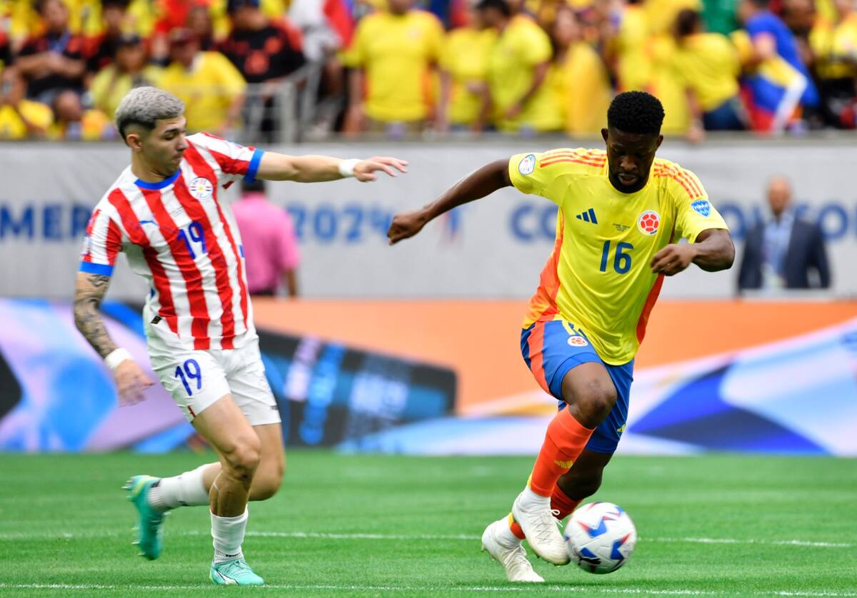 Jefferson Lerma, autor del segundo tanto de Colombia, ante el seleccionado paraguayo por el debut de la Copa América. //Colprensa