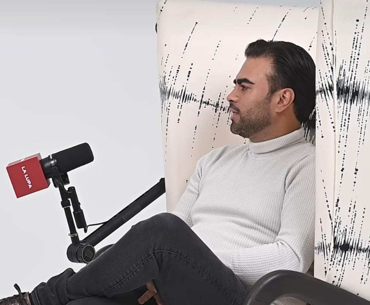 Jeisson Rosas, el terapeuta que atendía a la empresaria colombiana Zulma Guzmán. // Foto: captura de video del podcast La Lupa.