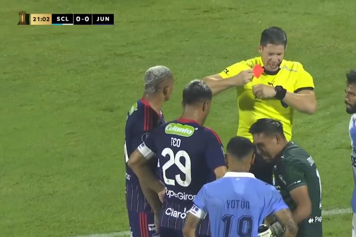 Descontento en Junior con Jermein Peña por su expulsión en Libertadores