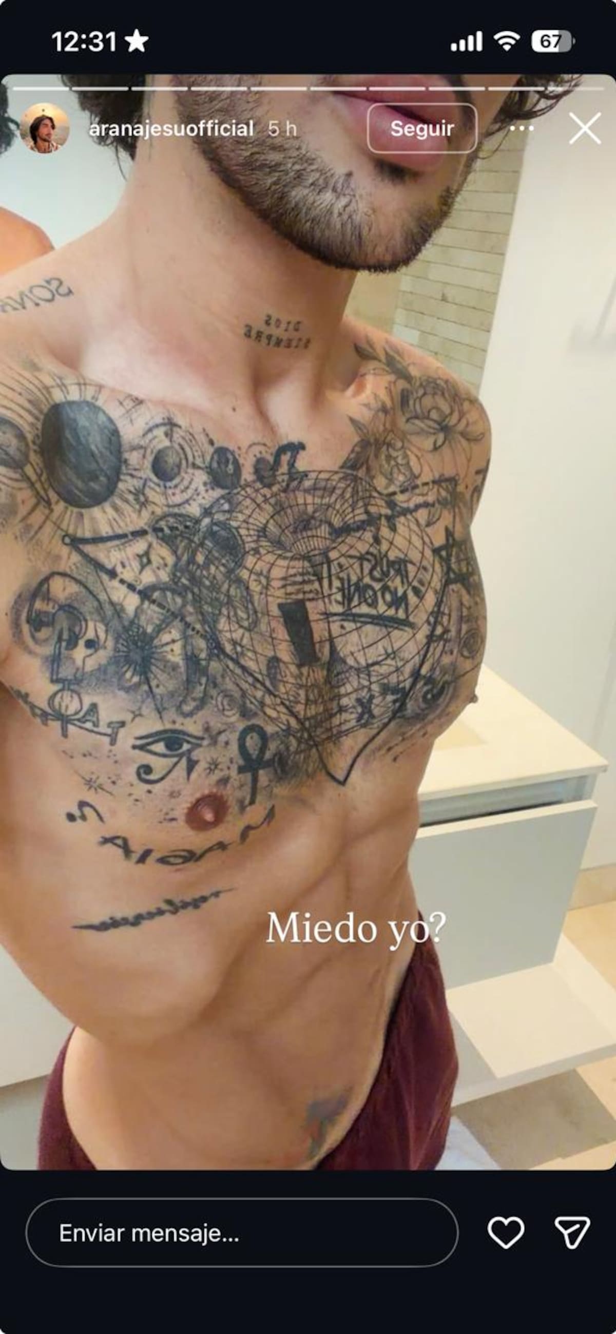 Historia de Instagram de Jesús Arana. //captura de pantalla.