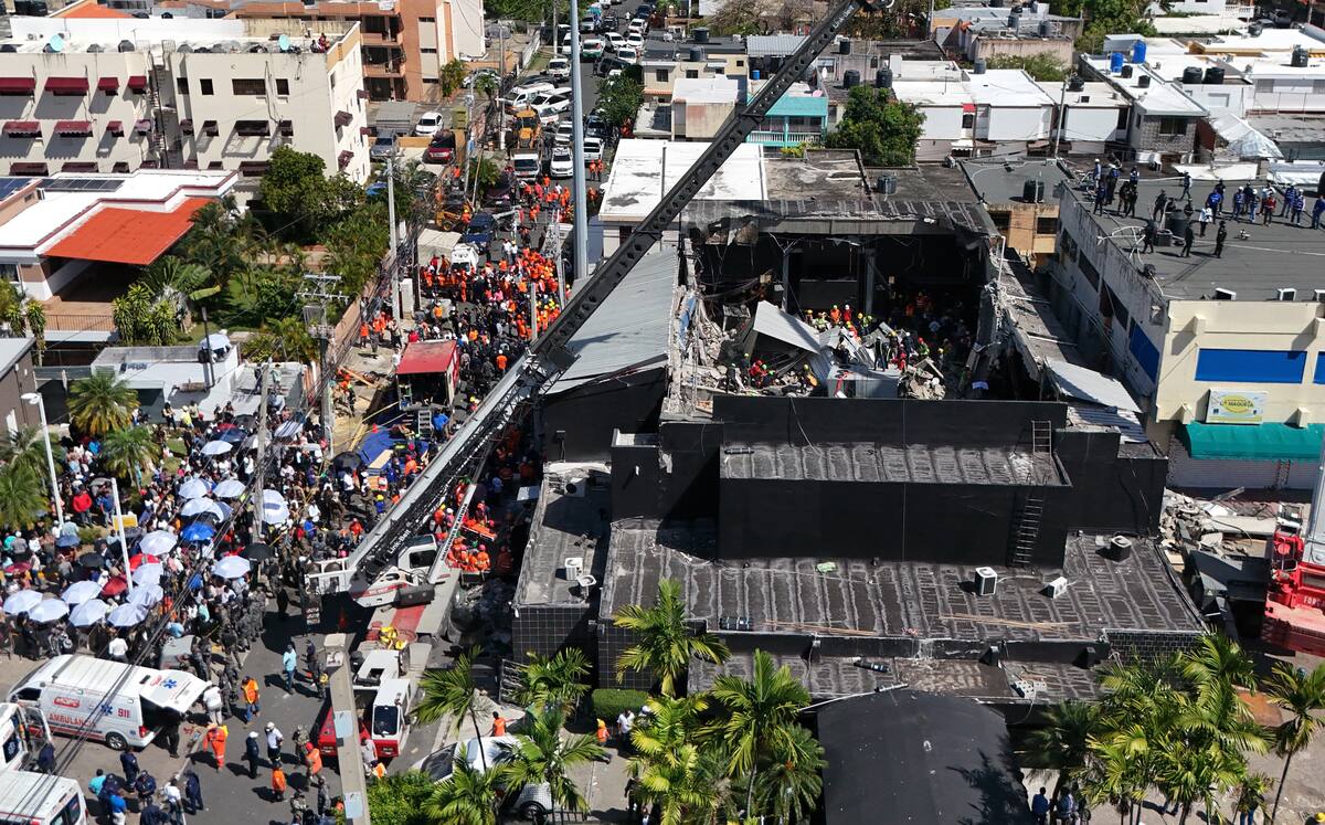 Así quedó la discoteca Jet Set, en República Dominicana, tras colapso del techo. // Foto: EFE